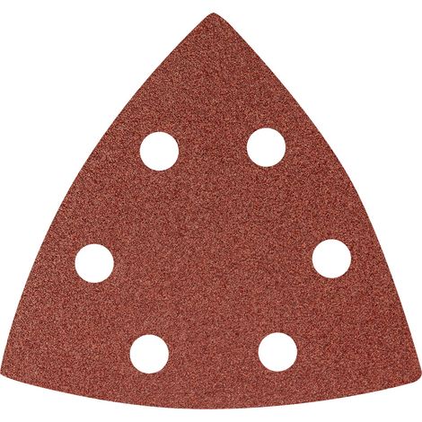 Carta vetrata Delta Velcro 93 x 93 mm P100, 5 pezzi, con 6 fori