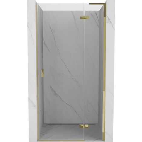 Mexen Mist-H L puerta de ducha abatible derecha 90 cm, transparente, dorada - 8A5L-090-000-50-00-P (1/5)