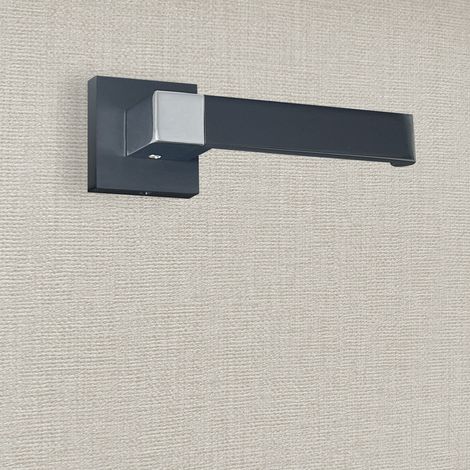 Poignée de porte design finition aspect noir et chrome brillant Valentina - KATCHMEE (1/4)