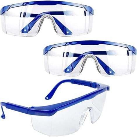 PCS Anti-fog Protective Glasses, Blue Frames, UV Protection Glasses for Children and Adults with Thicker PC Lenses for Outdoor Activities (1/4)