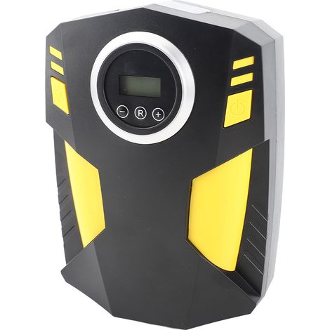 Gonfleur de pneus portable, compresseur d'air rechargeable sur batterie avec 3 embouts, pompe électrique 12V pour voiture, moto, vélo et ballon, éclairage LED (1/5)