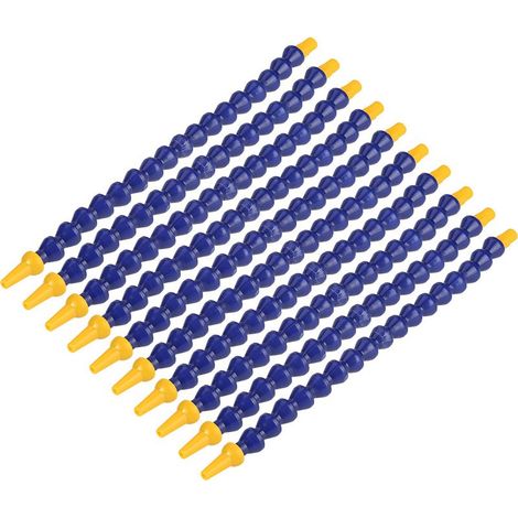 Lot de 10 tuyaux flexibles en plastique pour liquide de refroidissement (eau/huile), filetage 1/8 BSPT, pour tours et machines CNC. (1/4)