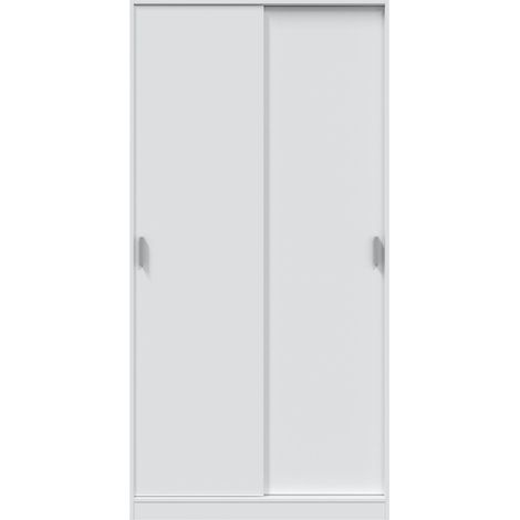Armoire 2 portes coulissantes 100x50x200 cm blanc