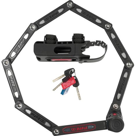 1 Antivol Vélo Articulé Pliable, Acier Renforcé, Support Inclus, Pour Vélo Scooter Moto (1/5)