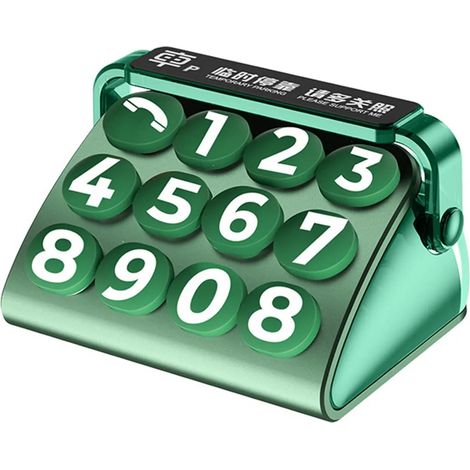 Plaque d'immatriculation de voiture avec numéro de téléphone, plaque verte (1/5)