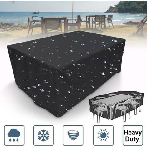 Waterproof, UV-resistant, dustproof garden furniture cover, size 270x180x89cm. (1/4)