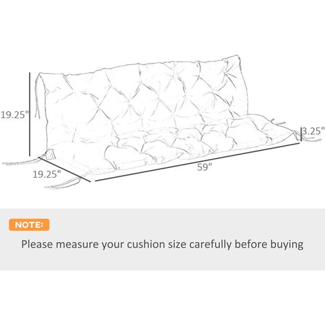 Coussins de dossier de rechange gris foncé pour fauteuil suspendu 3 places, idéal pour terrasse et jardin. (1/5)