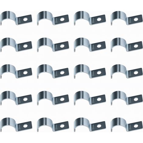 20 Pièces Fixation Grillage Rigide sur Mur Cavalier Cable Electrique 304 Épaissi, Fixations Murales Grillage Rigide, Pinces U Tube pour Tuyaux, Fils, Câbles, Conduits Électriques, Vis de Montage (1/5)