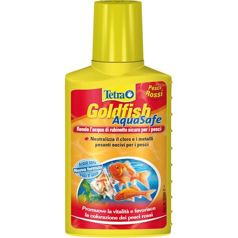 Tetra Goldfish Acqua Safe rende l'acqua dei rubinetti sicura e adatta all'acquario di pesci rossi 100 ml
