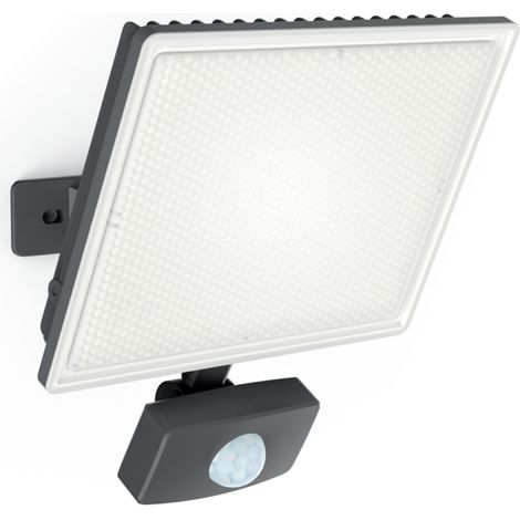 Xanlite – Projecteur mural noir LED 2600 lumens IP44 avec détecteur de mouvement – Éclairage extérieur 30W – Angle 110° – PR30WMD