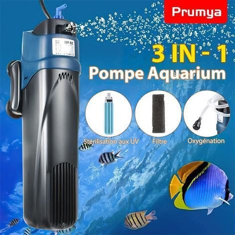 UV-Filterpumpe – Aquarium-Luftpumpe mit Sauerstofffilter, Tauchsterilisator – 500 l/h (1/4)