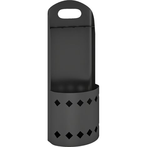 Ensemble serviteur de cheminée 4 pièces - Noir, métal - Balai, pelle, tisonnier et support - Accessoire pour cheminée, poêle - Design pratique et robuste (1/5)