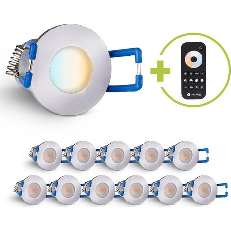 Einbaustrahler Mini Livorno 3W CCT 2700K-6500K IP65 - Farbe: silber - Anzahl: 12x (1/5)