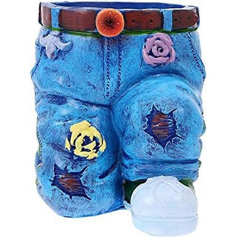 Jeans fleur décoratif pot de fleurs pot de fleurs table décoration Statue jardinière pot de fleurs petit pot de fleurs A (1/5)