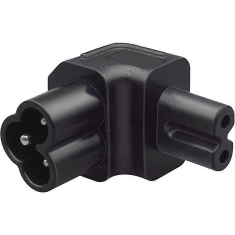 IEC320 C6 auf IEC320 C7 Computer-Netzkabel-Steckeradapter L-förmige Netzstecker