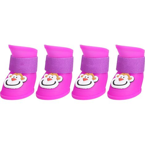 4 pièces dessin animé singe chien chaussures décontracté pour chiot (M) (1/5)