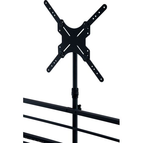 Lit gaming noir avec support réglable, éclairage LED et paniers de rangement sous le lit. Grand lit en métal d'une longueur de 206 cm. (1/5)