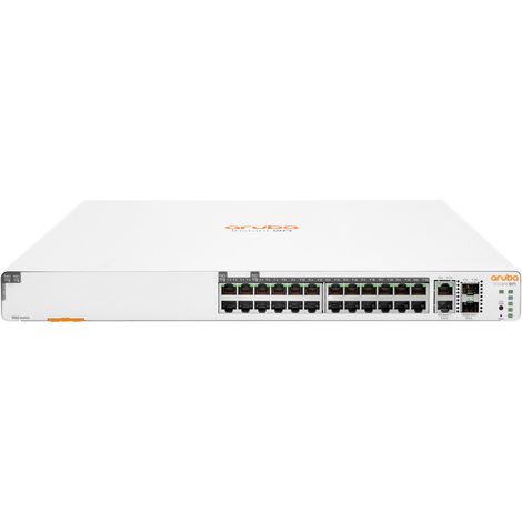 HPE Aruba Networking Aruba Instant On 1960 24G 20p Class4 4p Class6 PoE 2XGT 2SFP+ 370W Gestionado L2+ Gigabit Ethernet (10/100/1000) Energía sobre Ethernet (PoE) 1U Blanco (1/4)