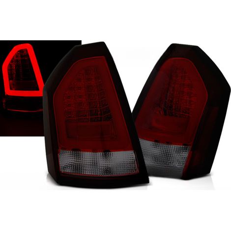 Paire de feux arriere Chrysler 300C de 2005 a 2008 LED BAR rouge fume (1/3)