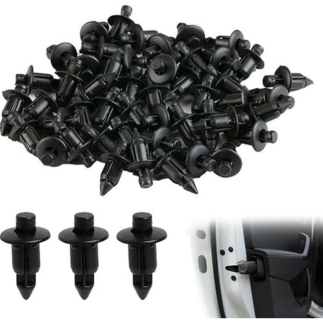 Clips de Carénage,Rivet en Plastique 6mm Vélo Carénage Garniture Panneau Fixations Pinces,Busirde Rivet en Plastique vélo Carénage Garniture Panneau Fixations Pinces (1/5)