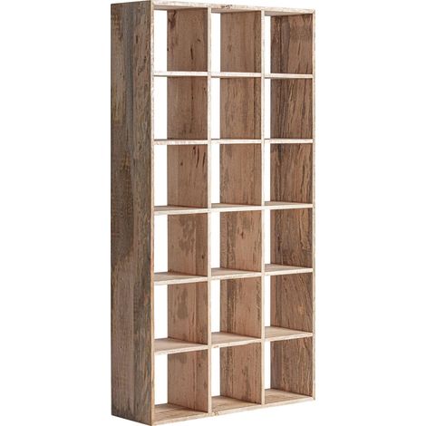 Étagère en bois de manguier marron clair style classique - Marron clair bois de manguier (1/2)