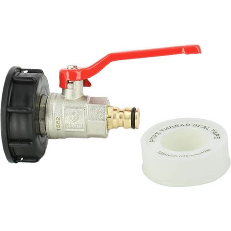Raccord cuve eau S60X6 - Vanne laiton + Embout rapide (1/3)