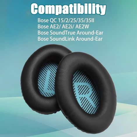 Ohrpolster für Bose QuietComfort 35II / QC35 / QC25 / QC15 / AE2 / AE2i / AE2w / SoundTrue / SoundLink Kopfhörer. Professionelle Ersatz-Ohrpolster. (1/4)