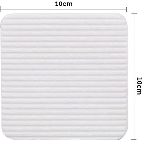 Lot de 4 attaches de tapis antidérapantes et lavables, autocollantes de fixation pour tapis (1/4)