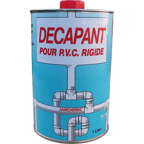 Jardibric – Bidon décapant PVC 1 Litre – Élimine salissures et graisses – Préparation surfaces pour colle – Assemblage solide tuyaux PVC