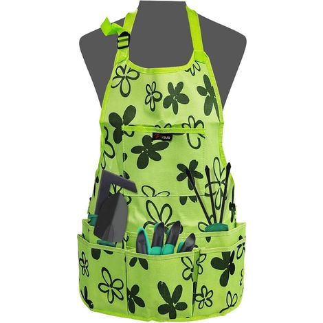 Work Apron with Pockets Oxford Cloth Garden Apron Universal Work Apron with Adjustable Shoulder Strap and Waistband for Mechanics Chefs Hairdressers (Green) (1/5)