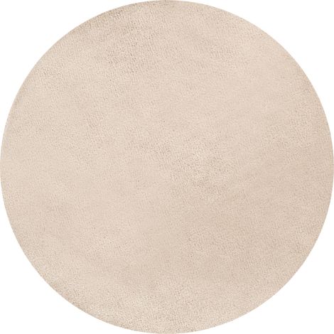 Alfombra de pelo largo beige claro 140 cm redonda moderna Demre