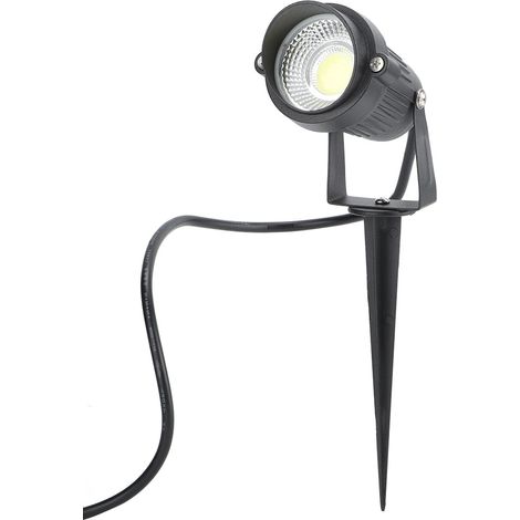 5W COB LED Aluminium-Gartenstrahler mit 1M Kabel, IP65 wasserdicht, Außenbeleuchtung für Hof oder Garten, inklusive 1 Lampe, 1 Erdspieß und 1 Schraube. (1/5)