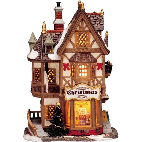Lemax – Maison lumineuse Caddington Village en porcelaine – Dimensions 14,5 x 9 x 20,6 cm – Décoration de Noël – Réf. 35845