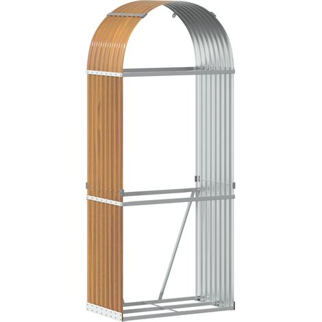 Maison Exclusive - Portaceppi Effetto Legno 80x45x190 cm in Acciaio Zincato