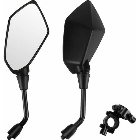 Rétroviseurs latéraux pour moto, 1 paire de rétroviseurs universels pentagonaux en forme de diamant (1/5)