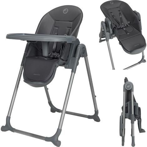 Chaise Haute Bébé, 0-3 ans (15 kg max.), Chaise Haute Pliable, Légère (9,45 kg), 4 Réglages D'inclinaison (1/5)