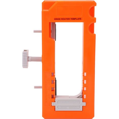 Gabarit pour charnières de porte, longueur 7,6 à 12,7 cm, épaisseur 0,6 à 1,6 cm, plastique, réglable, pour défonceuse (1/5)