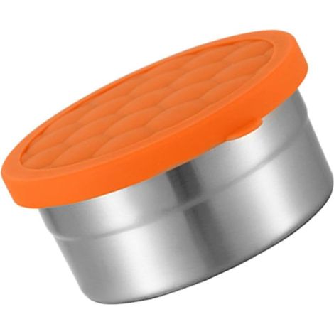 Boîte à bento en acier inoxydable avec couvercle silicone (1/5)