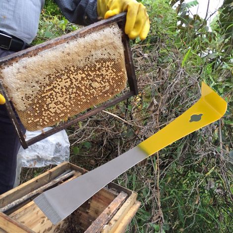 Grattoir multifonctionnel en forme de J pour l'apiculture, outils pour ruches. - AquaForge (1/5)