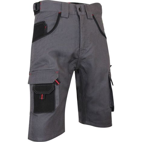 LMA – Bermuda de travail taille 40 gris nuit/noir – Poches pratiques – Renforts Oxford 900D – Confort optimal et ajustement parfait