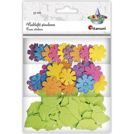 Adesivi in schiuma con fiori e foglie misti