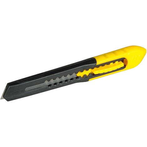 Stanley cutter taglierino SM9 lama a spezzare a 12 elementi 9,5 mm corpo in ABS bloccalama a dentatura obliqua (1/5)