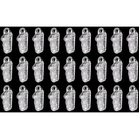 50 Pièces Clips de Bâche, Auvent Clip, Tente en Plastique pour Camping Canopy Clips de Bâche Auvents,Transparent (1/5)