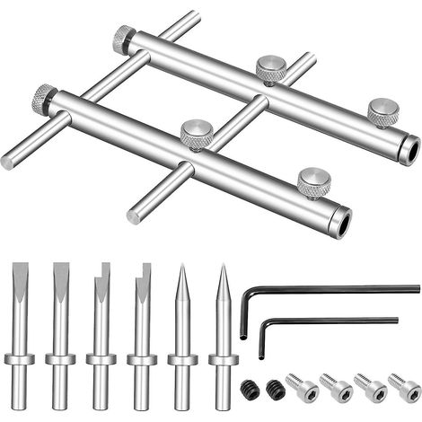 Kit d'outils de réparation pour appareils photo reflex numériques : clé pour objectif 10-100 mm avec 3 embouts, 6 vis et 2 clés hexagonales. Compatible avec Nikon, Olympus, etc. (1/4)