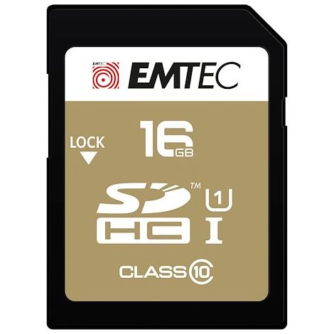 SDHC 16GB Cl10 UHS-I EliteGold EMTEC (1/2)