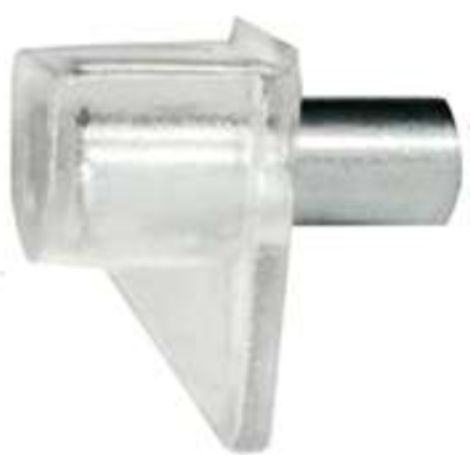 MASIDEF - 16 REGGIPIANI A PERNO - PERNOIN METALLO Ø 5 mm - PLASTICA BIANCA