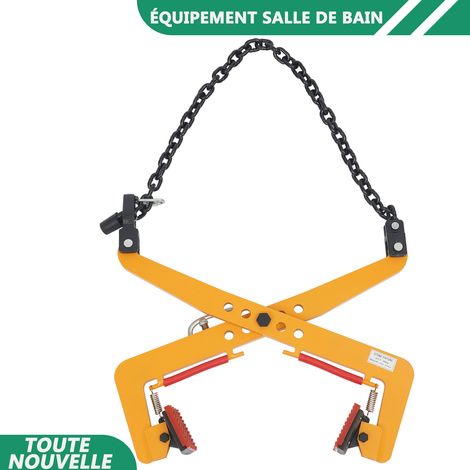 WAOBDLA 350kg / 771,62 lbs Pince de levage de charge Pince de levage Ouverture réglable 11.81-20.08in Pince de pierre