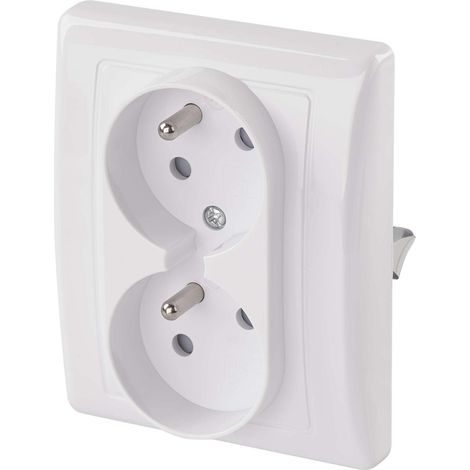 Enchufe eléctrico Emos a6001.1 doble con protección infantil (1/3)
