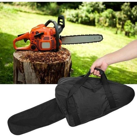 Sac à outils 90 cm Sac de transport pour tronçonneuse, boîte fourre-tout portable pour tronçonneuse, noir (1/4)