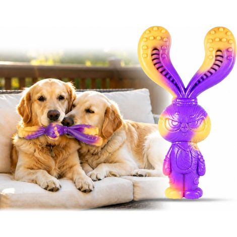Jouet à mâcher pour chien résistant et indestructible - Lapin violet (1/5)